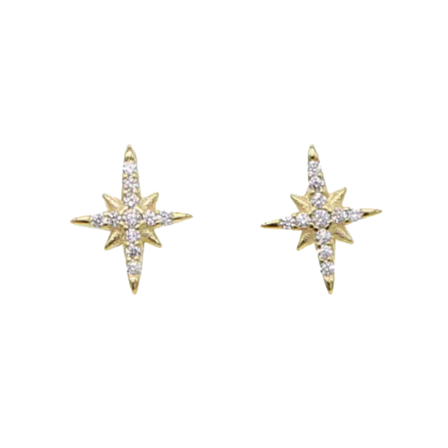 Eos Starburst Stud Earrings - Gold