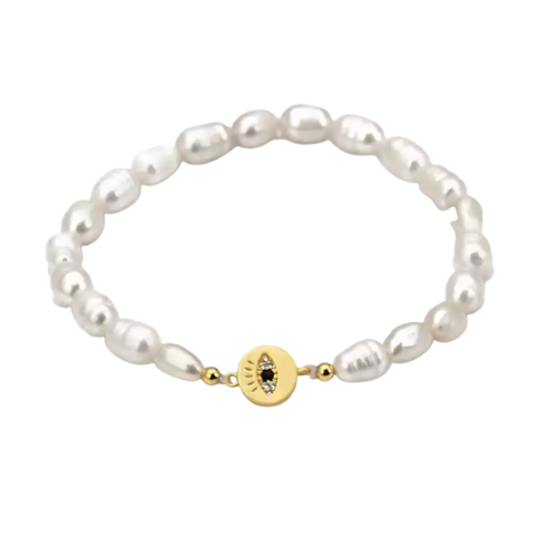 Calliope Pearl Bracelet - Gold