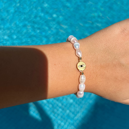 Calliope Pearl Bracelet - Gold