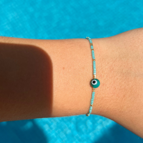 Harmonia Bracelet - Aqua & Gold