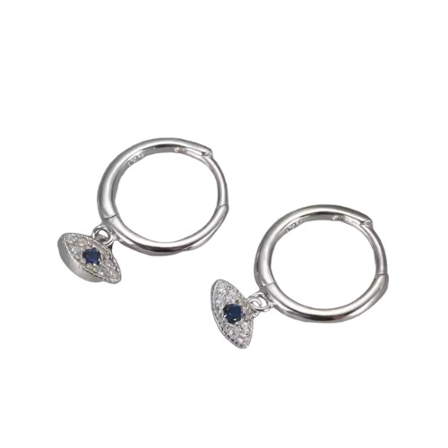 Hera Huggie Earrings - Silver